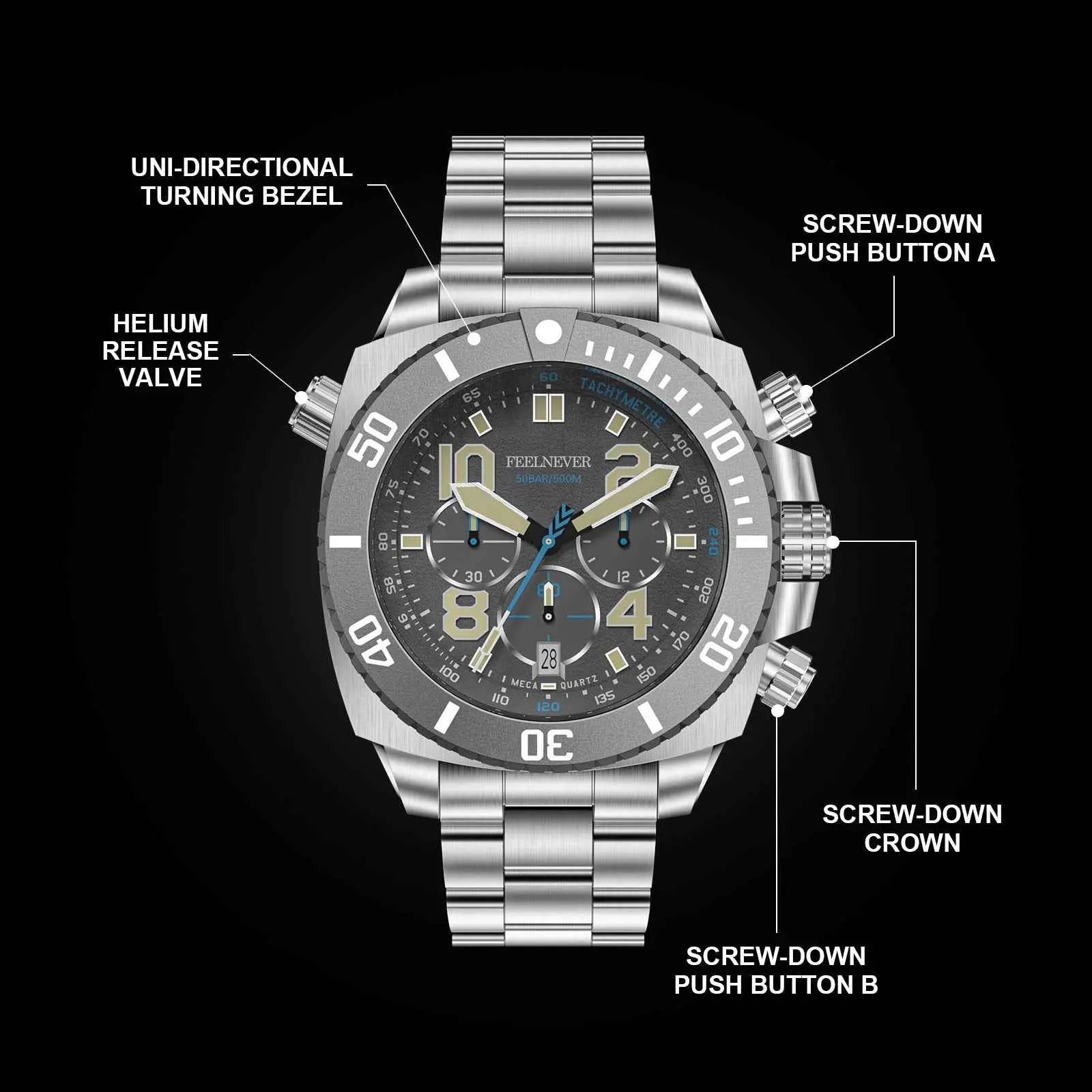 Business Men's Mechanical Watch Luminous Waterproof Advanced Sense